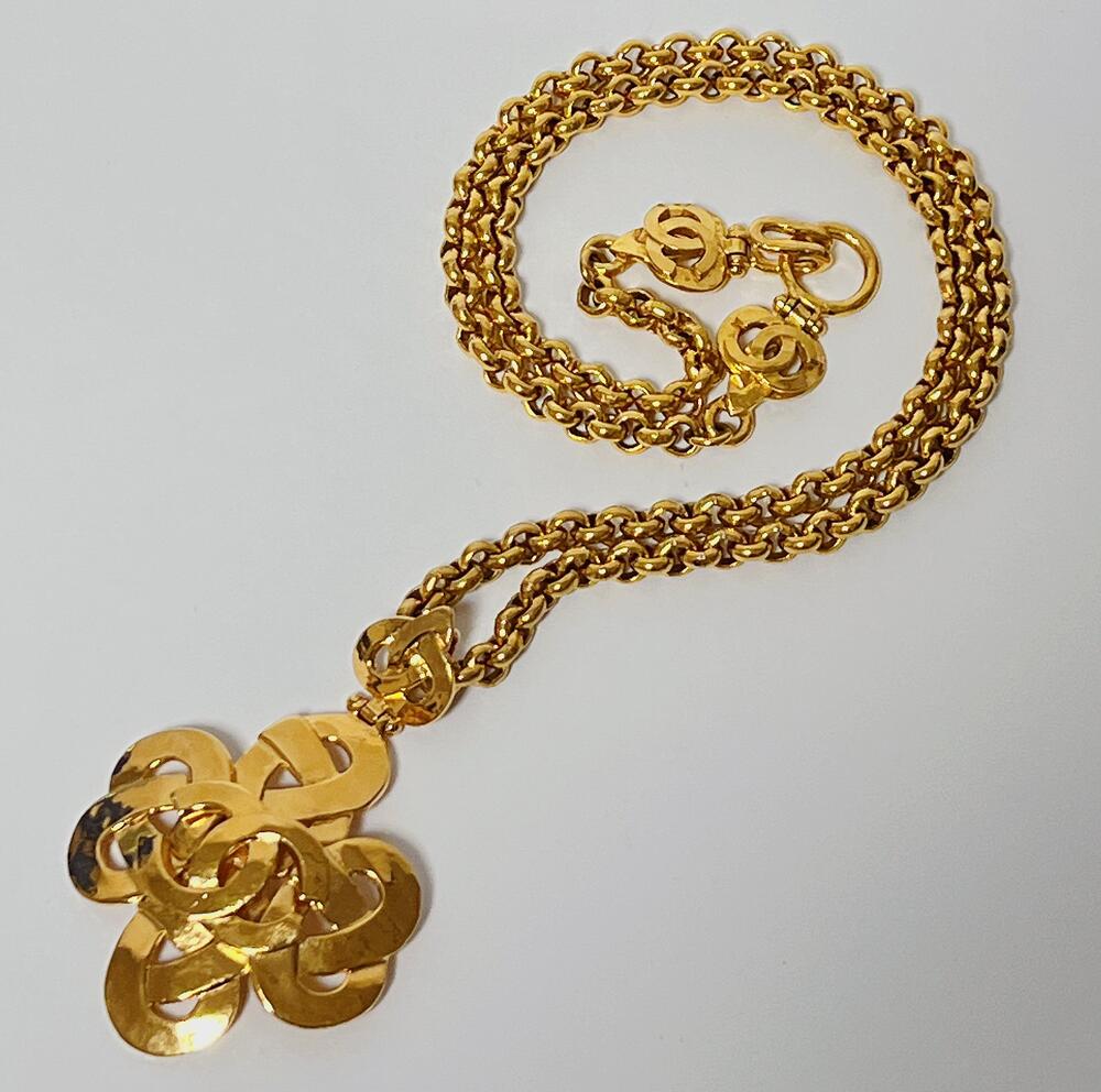 【中古】CHANEL シャネル ココマーク ウィーブ ネックレス ヴィンテージ 97P 75cm アクセサリー ゴールド GP レディース レア 美品 82,390円