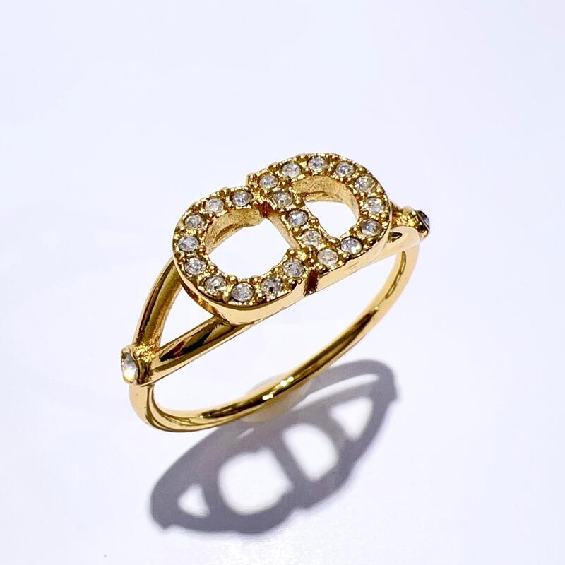 【中古】Dior ディオール Clair D Lune ラインストーン リング R1137CDLCY_D301 Lサイズ 13号 レディース アクセサリー 指輪 美品｜KAIDAKU BRAND