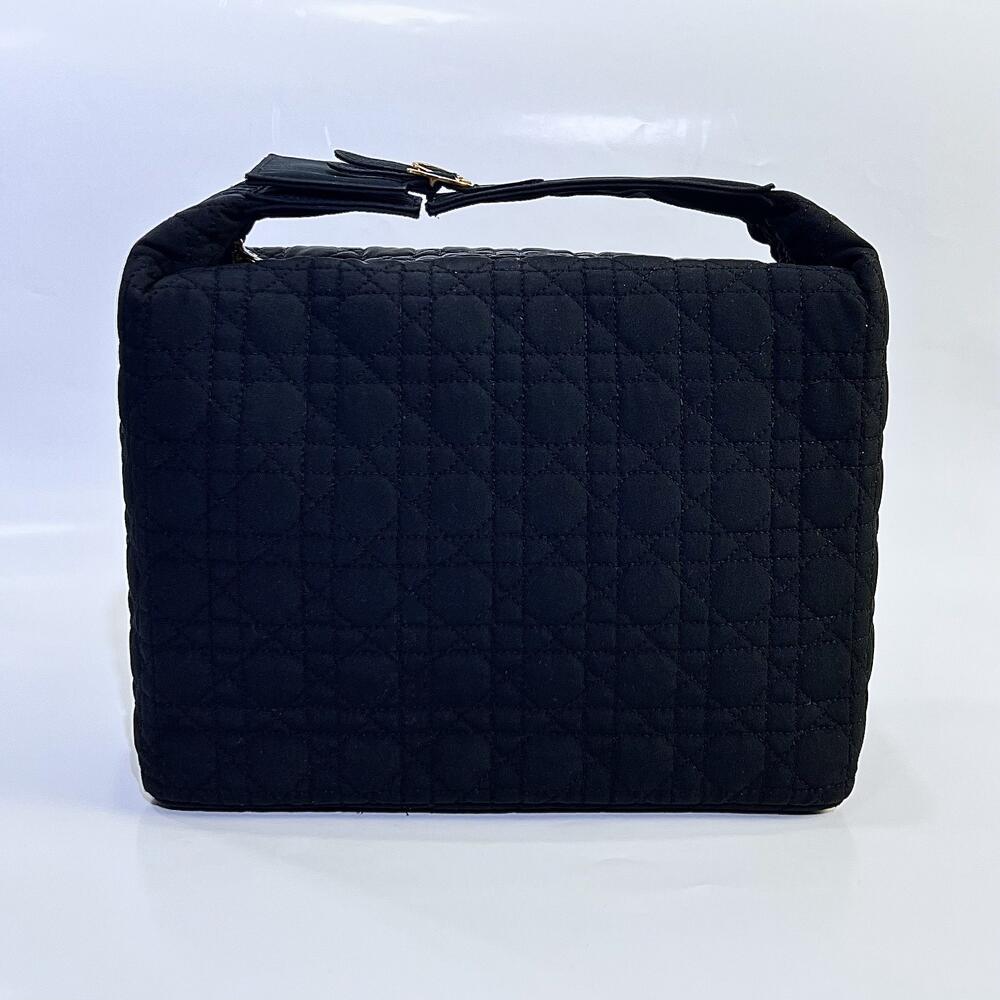 【中古】Christian Dior クリスチャン クリスチャンディオール  カナージュ ミニ ハンドバック 付属品合切袋 MC1917 黒いこと レディース ファションバッグ 美品