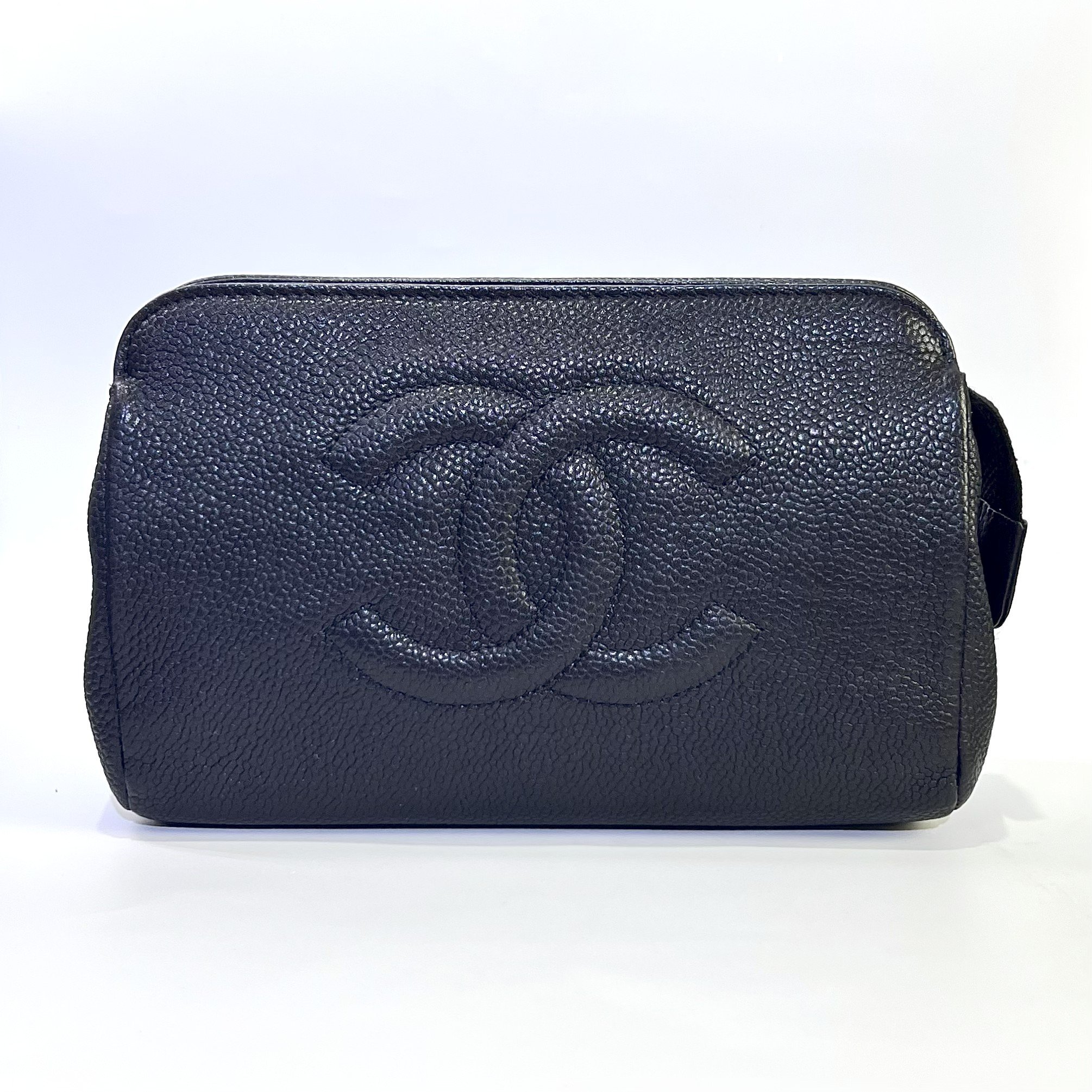 楽天市場】CHANEL シャネル ココマーク キャビアスキン メイクポーチ