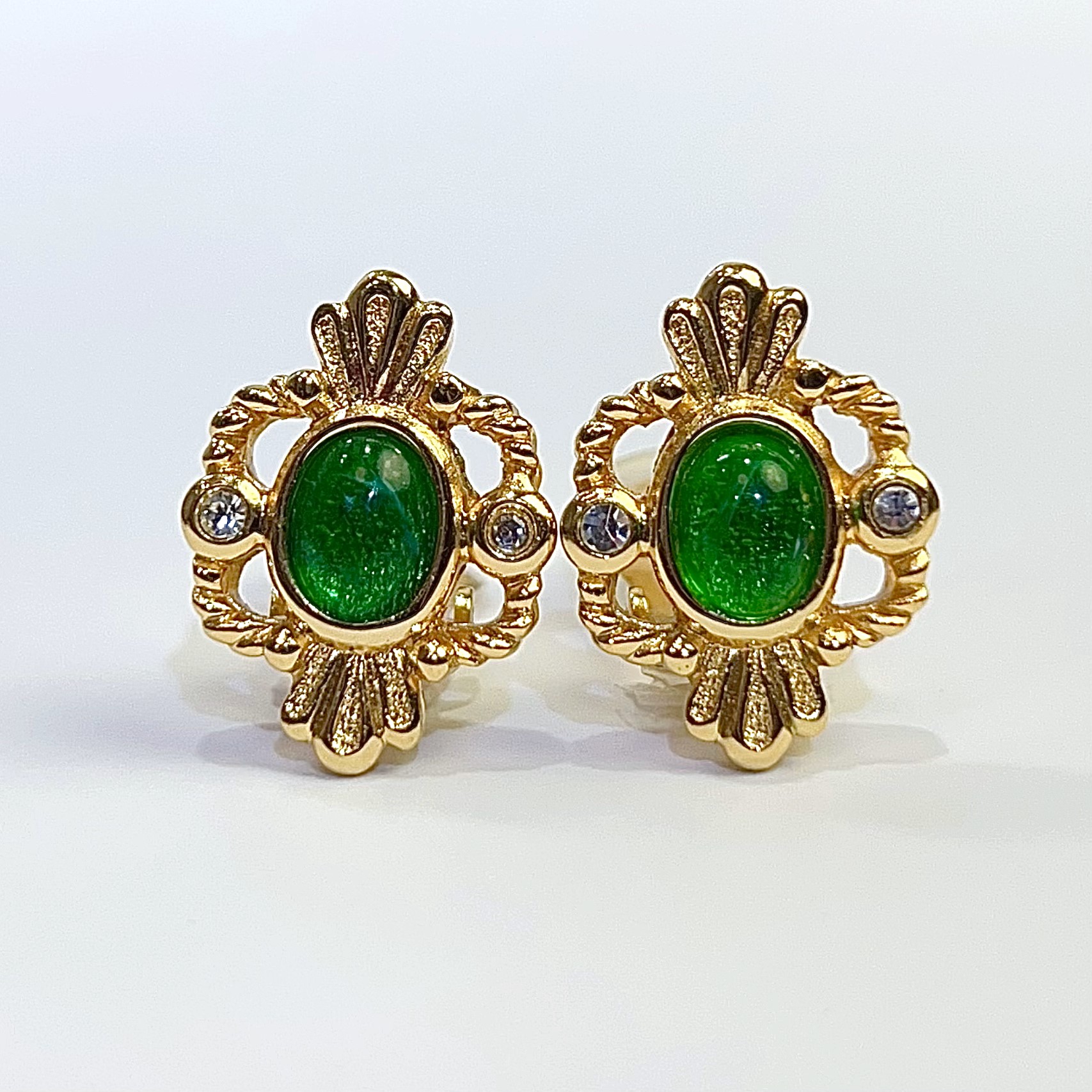 【中古】Christian Dior クリスチャンディオール カラーストーン イヤリング ゴールド GP アクセサリー レディース｜KAIDAKU BRAND