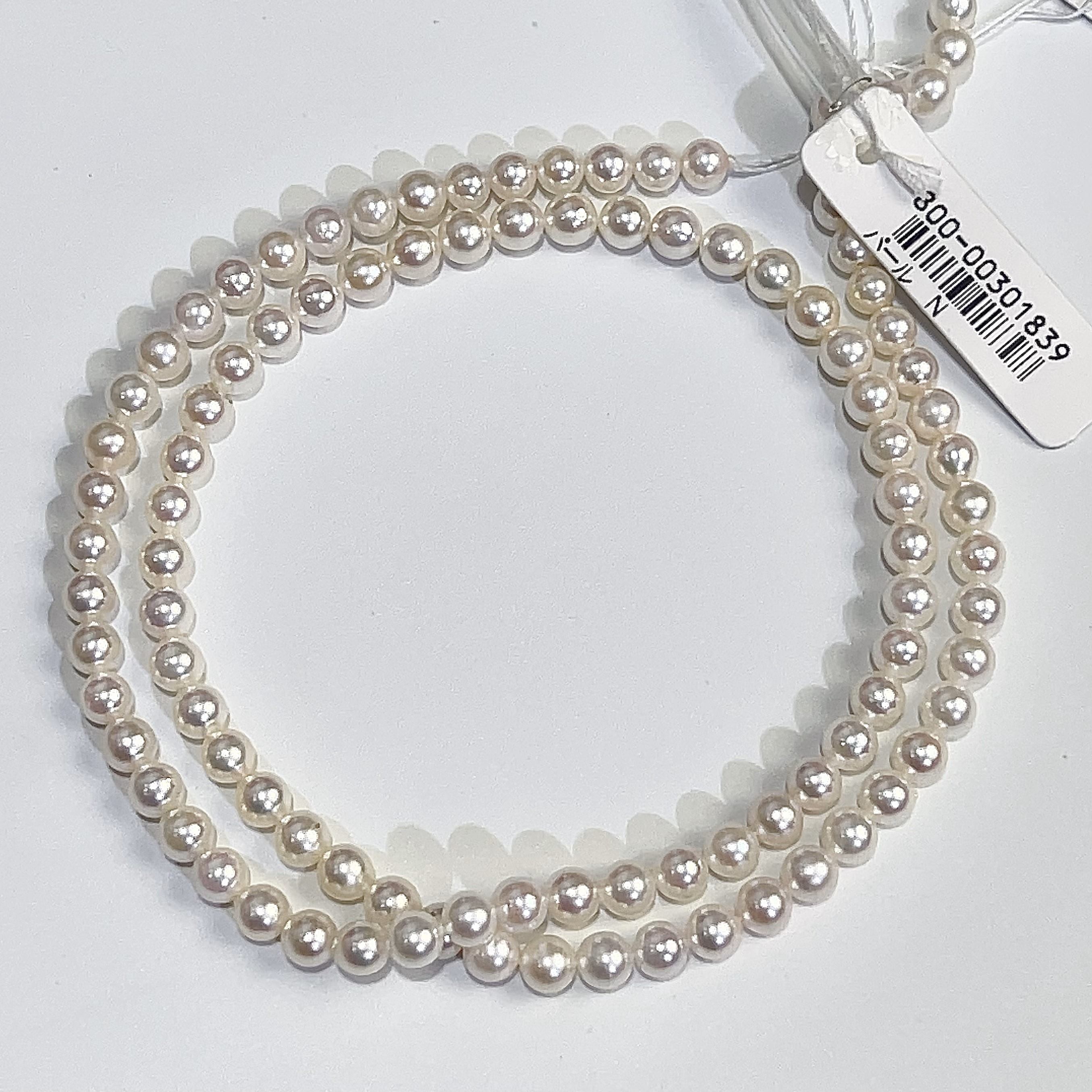 天然 AKOYA アコヤ ベビー パール ネックレス ルース 42cm P4‐4.5mm 11.3g 本真珠 レディース アクセサリー 新品