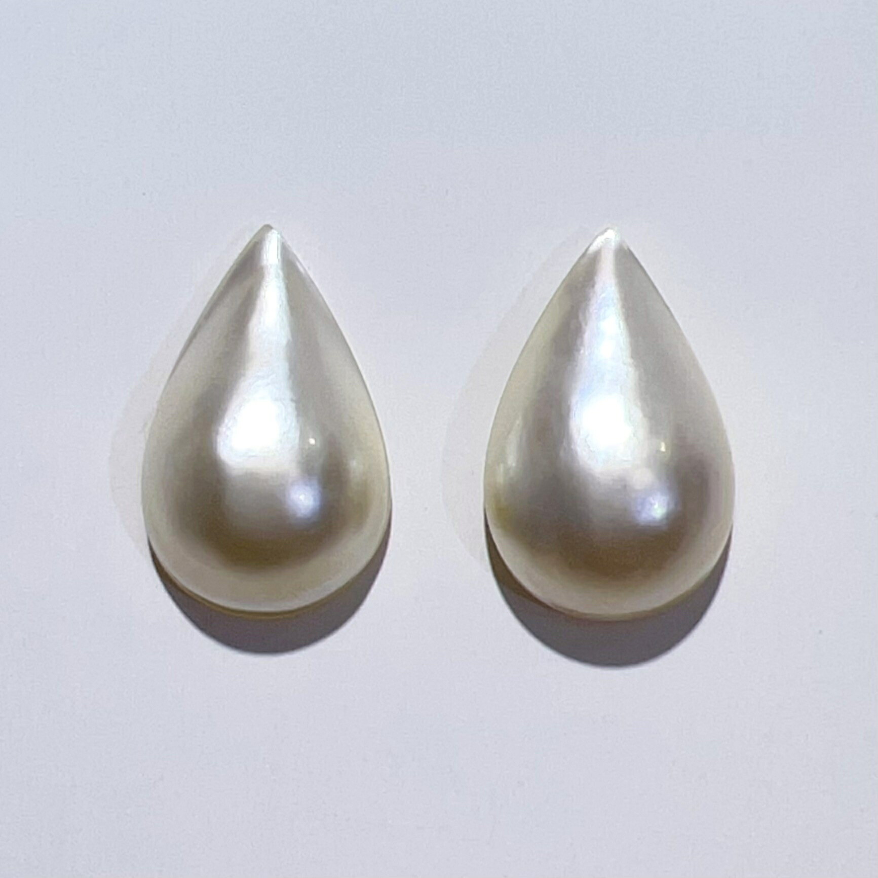 Pt900 南洋 ペアシェイプ マベパール ピアス 天然 本真珠 3.3g ホワイト レディース アクセサリー キャッチ・スタッドピアス 新品・未使用品 2|KAIDAKU BRAND