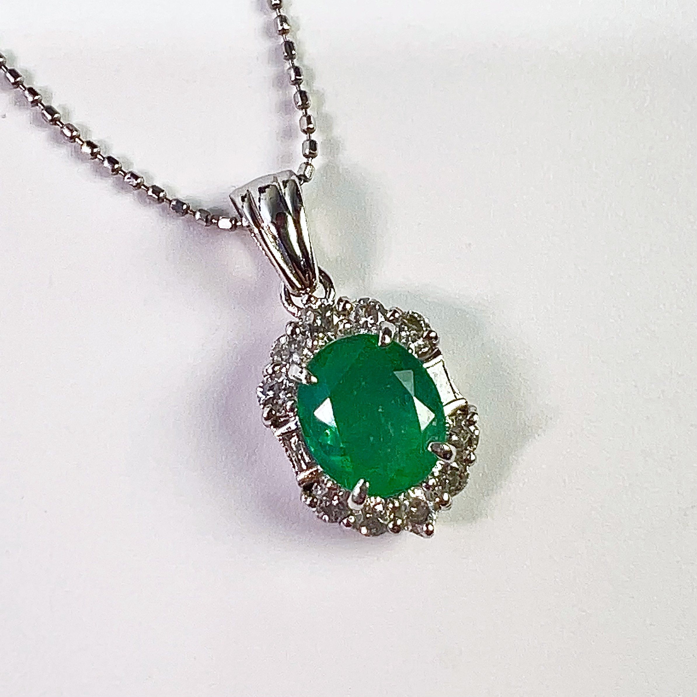 楽天市場】【中古】Pt900 天然 エメラルド ダイヤ リング 17号 E0.95ct  