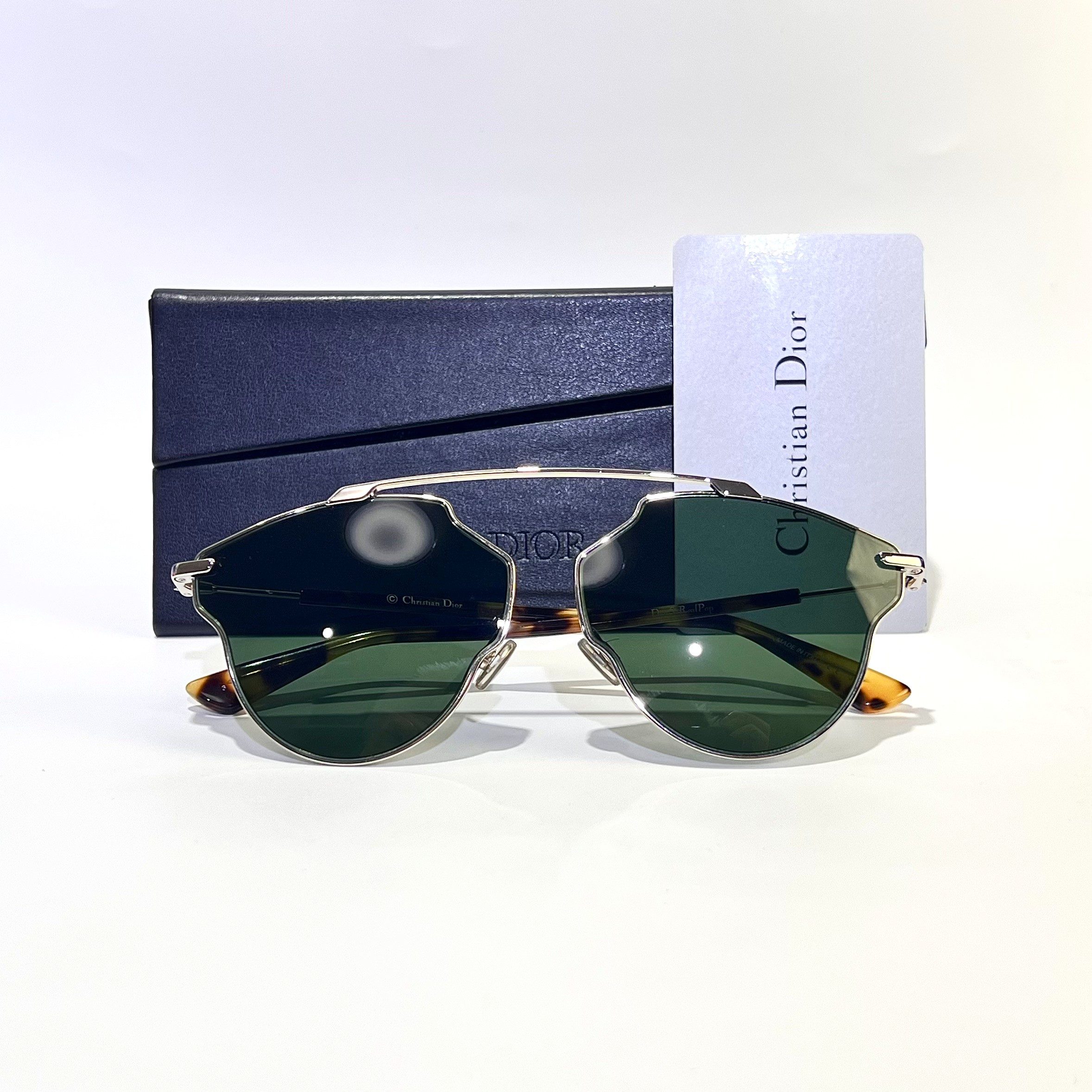 楽天市場】【中古】ディオール サングラス 55□19 140 レジン グリーン