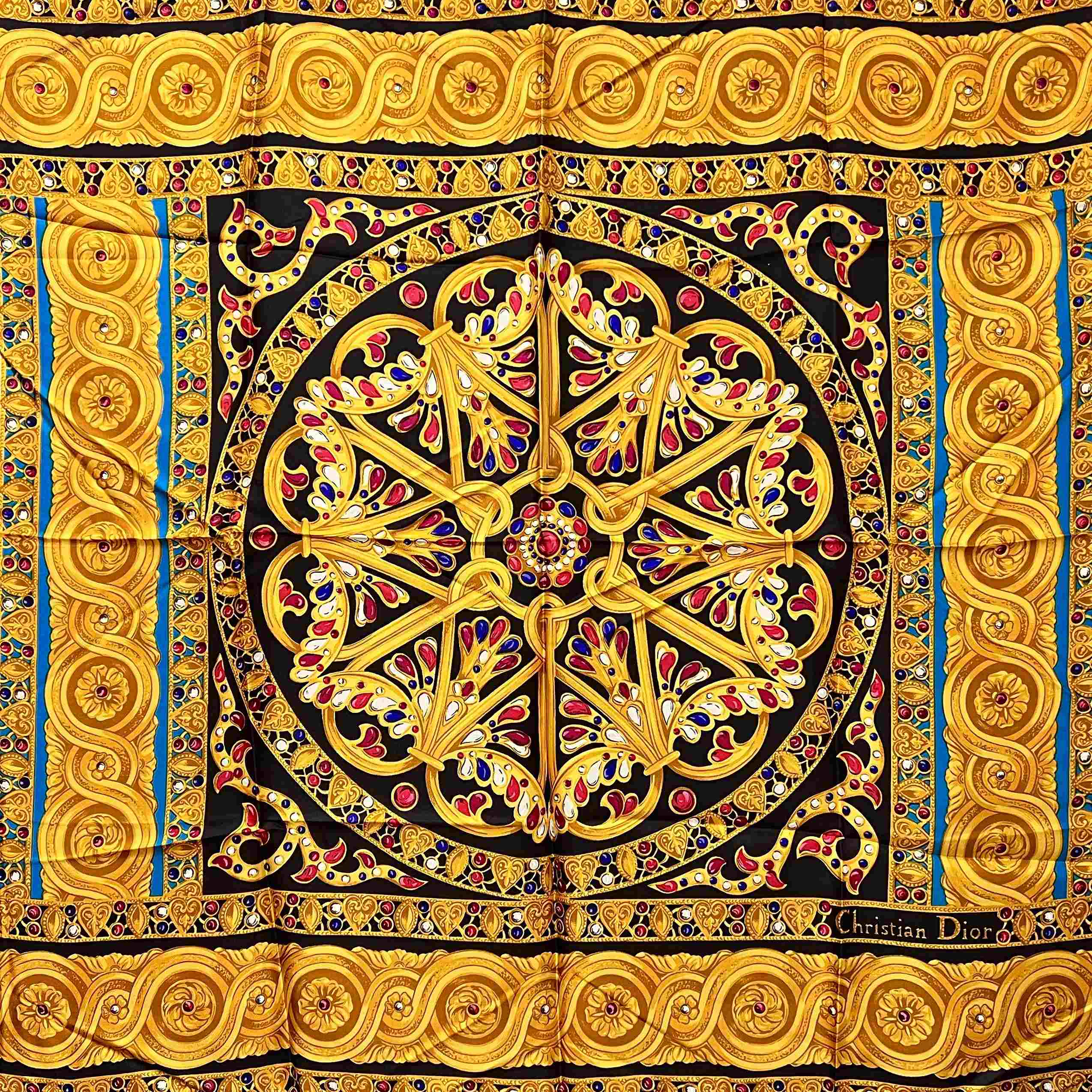 楽天市場】クリスチャンディオール トロッター・コットンスカーフ