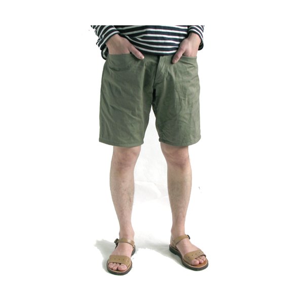 ベルギー軍 1952 S ショートパンツ 復刻番 サイズ5 オリーブ 綿100％ ストーンウォッシュ加工 ミリタリーパンツ ショーツ