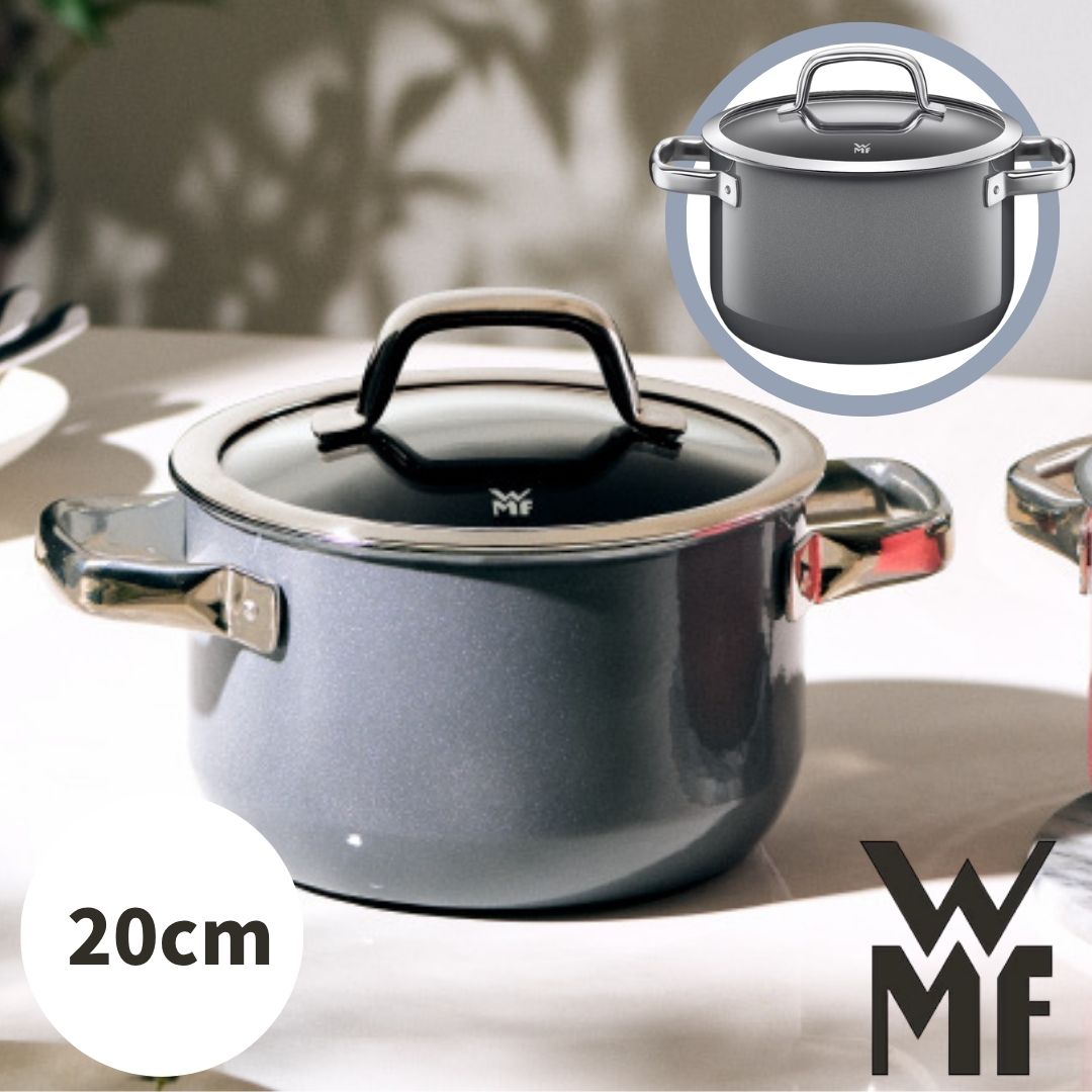 [レビューでクーポン]WMF フュージョンテック ミネラル ハイキャセロール20cm プラチナム｜静岡朝日テレビ　ショッピング