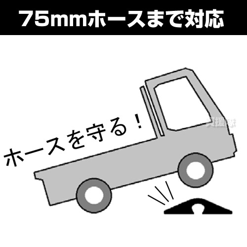 岩崎考案置きプレイス ダクトプロテクター 02hp075r 大いさ 75mmホース目当 ホース桟 細工所 工事場景 駐車場 ゴルフ場 オートマチック車 ハンドカート ロード 泥 生ゴム製 ホース用 勾配 助力 乙 おすすめ Cb99 Eastjob Pl