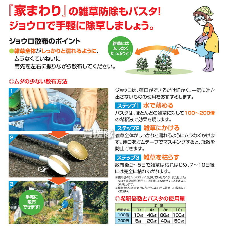 SALE／60%OFF】 バスタ 除草剤 希釈 5L 4本セット 合計20L BASF バスタ液剤 CB99 fucoa.cl