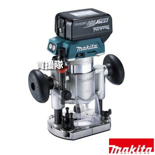 マキタ 18V 充電式トリマ RT51DRG 【18Vリチウムイオンバッテリー チャック孔径6.8mm プランジベース仕様 高回転 集じん機接続可 切削 深さ調整 無段変速 LEDライト シャフトロック ケース付 充電式 コードレス 工具】【おしゃれ おすすめ】[CB99]