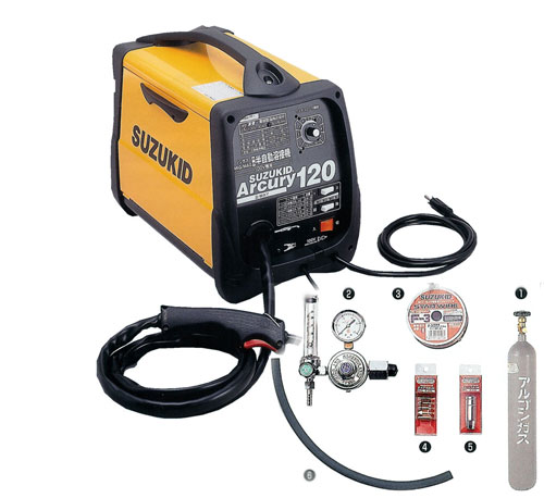 スター電器（スズキッド）アーキュリー溶接機ボンベキット SAY-120＋MIGセット 【溶接 溶接器 溶接機械 電気溶接機 100V 家庭用 販売 価格 セットアルミMIG溶接用】【おしゃれ おすすめ】 [CB99]