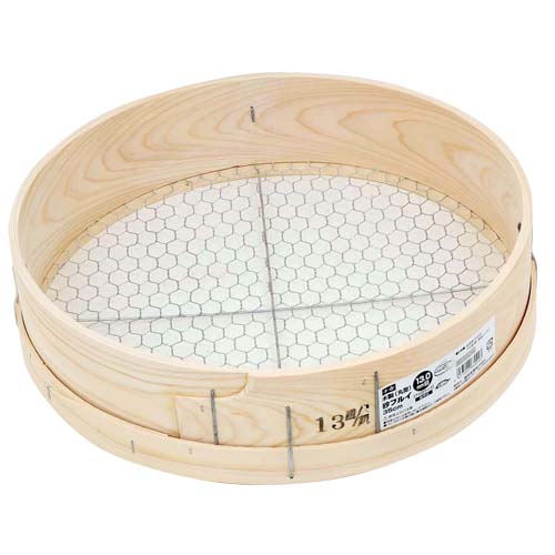 1932円 【アウトレット☆送料無料】 1932円 メーカー再生品 千吉 木製砂フルイ 丸型 35cm 13.0MM キッコウメ CB99