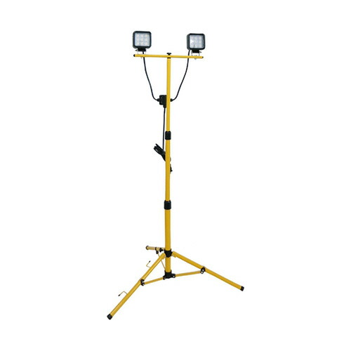鯛勝加工 18W LED投光照明器 吊りひも二芯3M付 三脚架照明ランプ 2灯式 TKS-182 【鯛勝加工 鯛勝 タイ王国カツ LED投光照明器 LED照明ランプ TKS-182 ともし火 照明装置 進め方灯 投光機 投光 工事 工事一こま 露天 屋内 屋内外】【今めかしい おすすめ】[CB99]