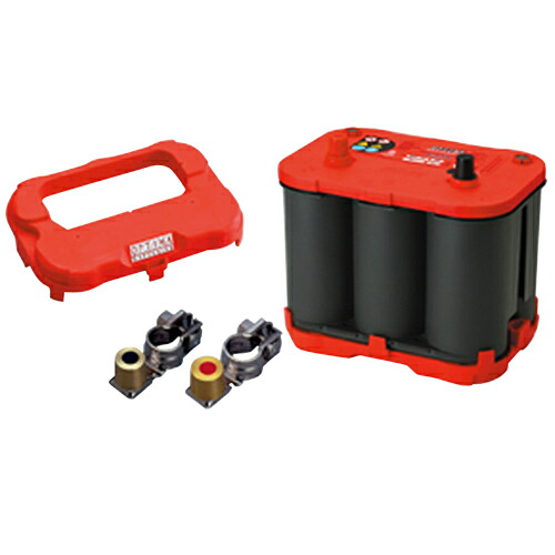 オプティマ[OPTIMA] 120D26L SET(RevRT4.2) L 23060010-S 【オプティマ バッテリー レッドトップ セット品 ターミナル ハイトアダプター 自動車 プレジャーボート カーオディオ 農機、産業用機械 用 電源】【おしゃれ おすすめ】[CB99]｜買援隊2号店