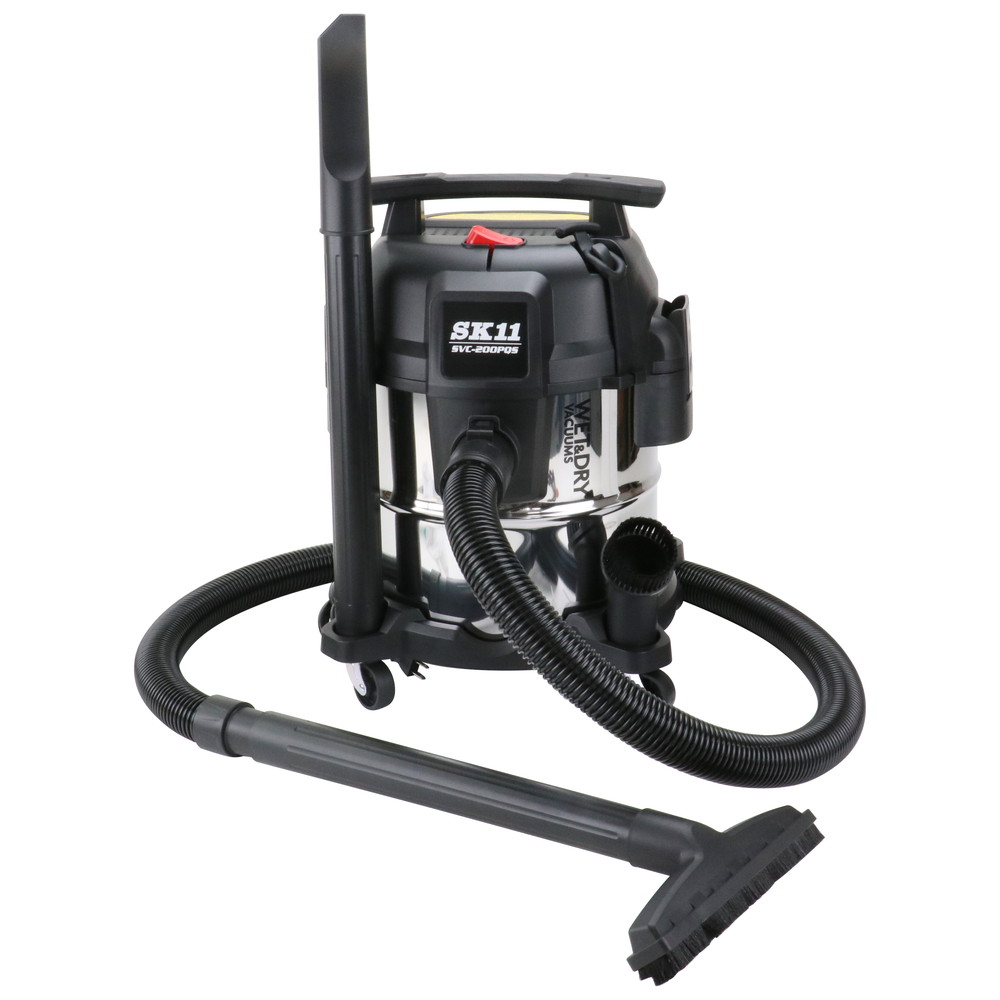 【ポイント10倍】 SK11 乾湿両用掃除機ステン 静音 SVC-200PQS 【FJtools SK11 乾湿両用掃除機ステン 静音 SVC-200PQS 電動工具 自社電動工具 清掃 4977292492942 】【おしゃれ おすすめ】[CB99]
