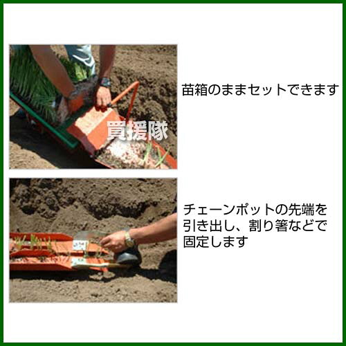 送料無料 ニッテン 苗箱 チェーンポット簡易移植器 ひっぱりくん 法人限定 ニッテン チェーンポット簡易移植器 長ネギ ひっぱりくん 溝切器53mm Hp 16 ポット 簡易移植器 溝切り 植え付け 土寄せ 鎮圧 移植作業 圃場 長ネギ 定植 苗 苗箱 チェーン ポット 園芸用品