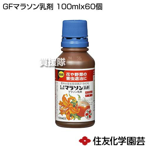 住友化学園芸 Gfマラソン乳剤 アブラムシ 殺虫 100ml 60個 家庭用 ハダニ 害虫 対策 園芸 殺虫剤 防除