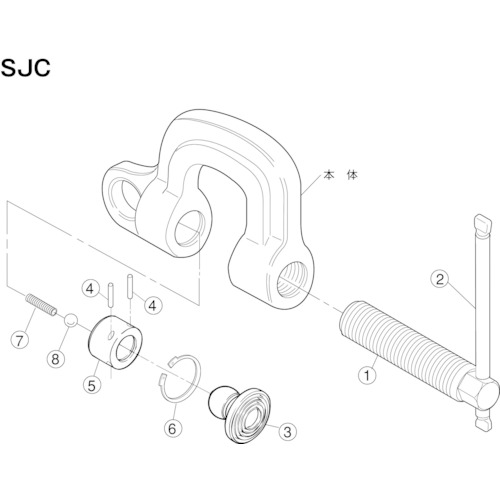 【ポイント10倍】スーパー スクリューカムクランプ(SJC)用スクリュー SJCR1 【DIY 工具 TRUSCO トラスコ 】【おしゃれ おすすめ】[CB99]