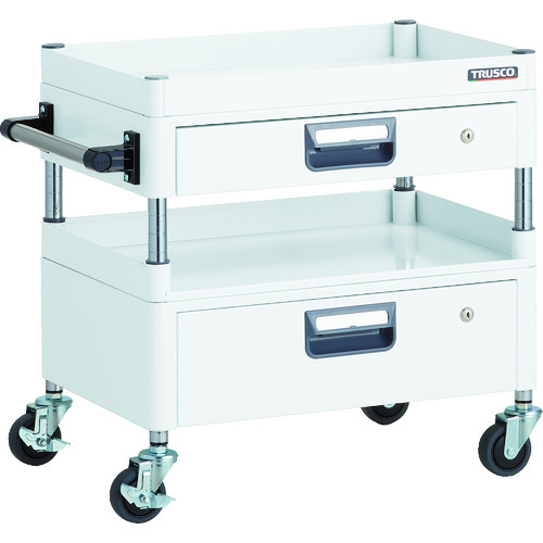 【ポイント10倍】トラスコ中山(株) TRUSCO ツールワゴン フェニックスワゴン 省音 600X400XH600 引出付 3方棚板付 ホワイト PEW-661H1VZ-W 【DIY 工具 TRUSCO トラスコ 】【おしゃれ おすすめ】[CB99]