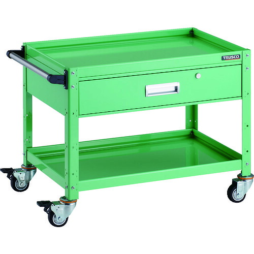 【ポイント10倍】トラスコ中山(株) TRUSCO ツールワゴン バーディワゴン 750&times;500 深型1段引出付 ウレタン車輪 ヤンググリーン BDW-672YU-YG 【DIY 工具 TRUSCO トラスコ 】【おしゃれ おすすめ】[CB99]｜買援隊