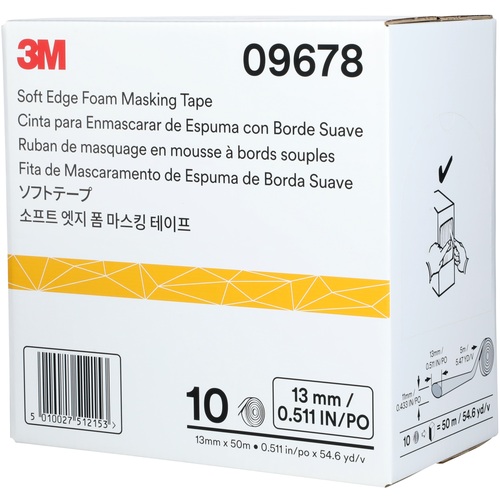 【ポイント10倍】スリーエム ジャパン(株)オート・アフターマーケット製品事業部 3M ソフトテープ 9678 13mm径×5m (10巻入) 9678 【DIY 工具 TRUSCO トラスコ 】【おしゃれ おすすめ】[CB99]