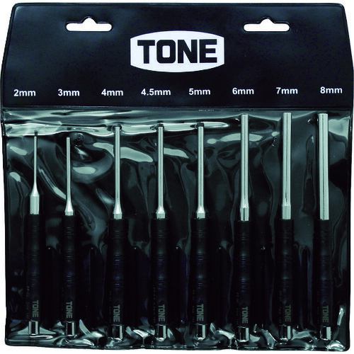 【ポイント10倍】TONE 平行ピンポンチセット 2.0、3.0、4.0、4.5、5.0、6.0、7.0、8.0mm 8点セット PP800 【DIY 工具 TRUSCO トラスコ 】【おしゃれ おすすめ】[CB99]