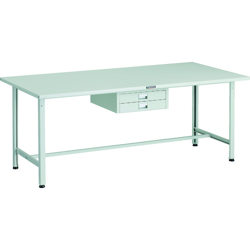 【ポイント10倍】トラスコ中山(株) TRUSCO 軽荷重作業台(300kg)AE型 1800X900XH740 薄型2段引出し付 ホワイト色 SAE-1809UDC2_W 【DIY 工具 TRUSCO トラスコ 】【おしゃれ おすすめ】[CB99]