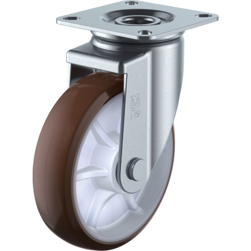 【ポイント10倍】ユーエイ プレート式 自在 ステンレスキャスター ウレタン 車輪径150mm Jタイプ SUS-J2型 取付寸法80×80(75×75) SUS-BRUJ2-150 【DIY 工具 TRUSCO トラスコ 】【おしゃれ おすすめ】[CB99]
