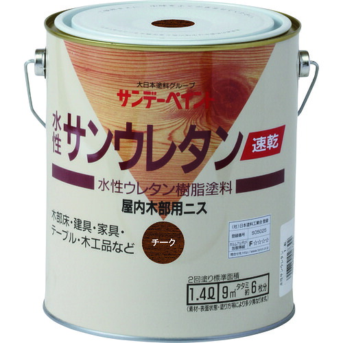 【ポイント10倍】サンデーペイント 速乾水性サンウレタン とうめいつやあり 1400M 21Q13 【DIY 工具 TRUSCO トラスコ 】【おしゃれ おすすめ】[CB99]
