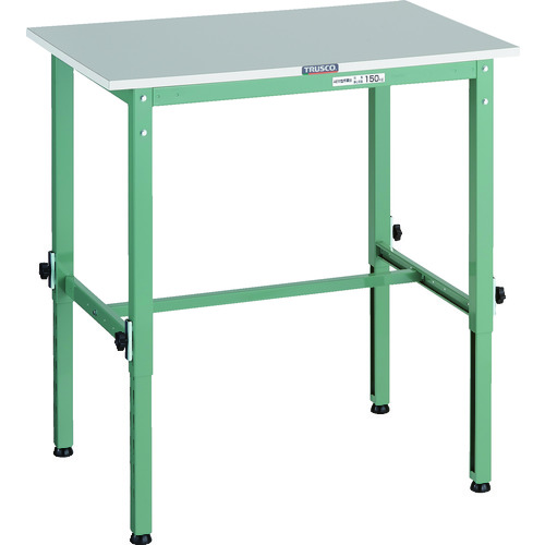 【ポイント10倍】トラスコ中山(株) TRUSCO 軽荷重作業台高さ調節式(150kg)RAEM2型 RoHS2対応天板 900X600XH650～950 グリーン色 RAEM2-0960 【DIY 工具 TRUSCO トラスコ 】【おしゃれ おすすめ】[CB99]｜買援隊