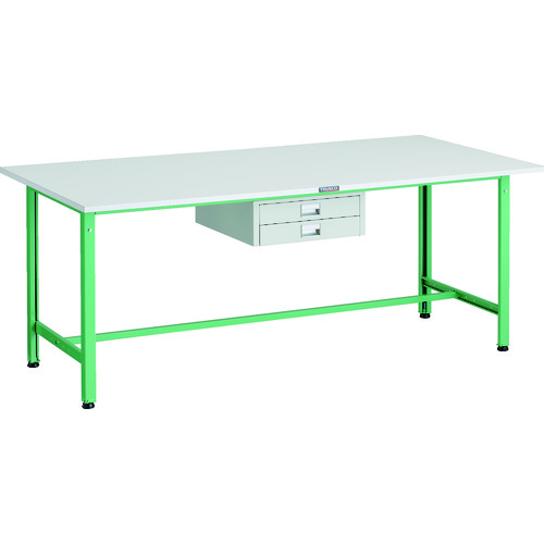 【ポイント10倍】トラスコ中山(株) TRUSCO 軽荷重作業台(300kg)AE型 1800X900XH740 薄型2段引出し付 ヤンググリーン色 AE-1809UDC2_YG 【DIY 工具 TRUSCO トラスコ 】【おしゃれ おすすめ】[CB99]