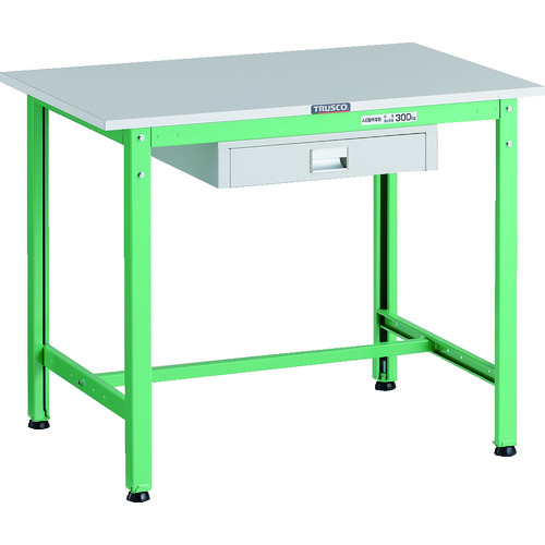 【ポイント10倍】トラスコ中山(株) TRUSCO 軽荷重作業台(300kg)AE型 900X600XH740 薄型1段引出し付 ヤンググリーン色 RAE-0960UDC1_YG 【DIY 工具 TRUSCO トラスコ 】【おしゃれ おすすめ】[CB99]｜買援隊