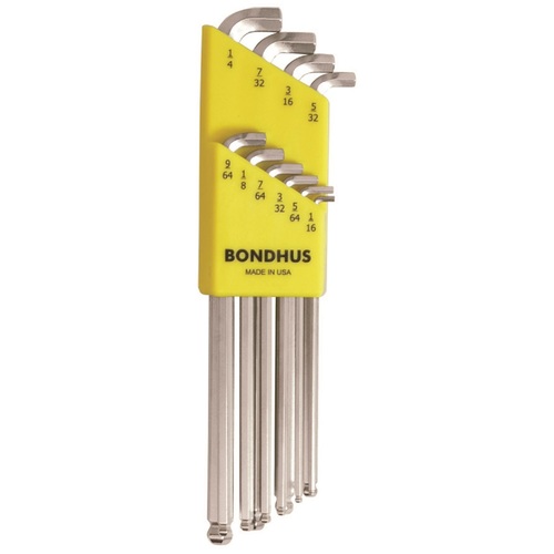 【ポイント10倍】ボンダス・ジャパン(株) BONDHUS スタビー・ボールポイント・L-レンチ ロング インチ セット10本組(1/16-1/4) SBLX10B 【DIY 工具 TRUSCO トラスコ 】【おしゃれ おすすめ】[CB99]