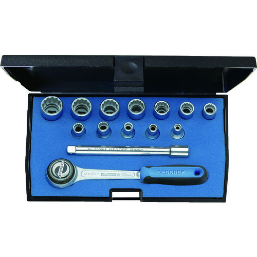 【ポイント10倍】GEDORE ソケットレンチ14点セット 差込角6.35mm 12角タイプ 1815598 【DIY 工具 TRUSCO トラスコ 】【おしゃれ おすすめ】[CB99]