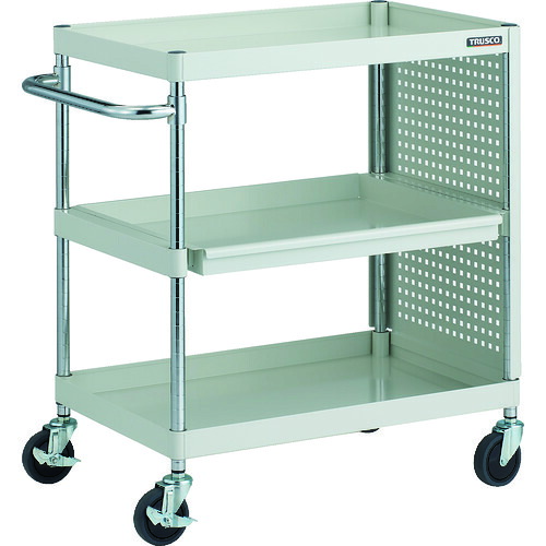 【ポイント10倍】トラスコ中山(株) TRUSCO ツールワゴン フェニックスワゴン 抗菌 省音 750X500 スライド1段 側面パネル付 ホワイト PEW-972M1PL-W 【DIY 工具 TRUSCO トラスコ 】【おしゃれ おすすめ】[CB99]｜買援隊