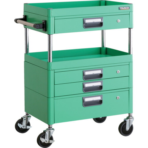 【ポイント10倍】トラスコ中山(株) TRUSCO ツールワゴン フェニックスワゴン 省音 600X400XH880 引出付 ヤンググリーン PEW-962VXZ-YG 【DIY 工具 TRUSCO トラスコ 】【おしゃれ おすすめ】[CB99]｜買援隊