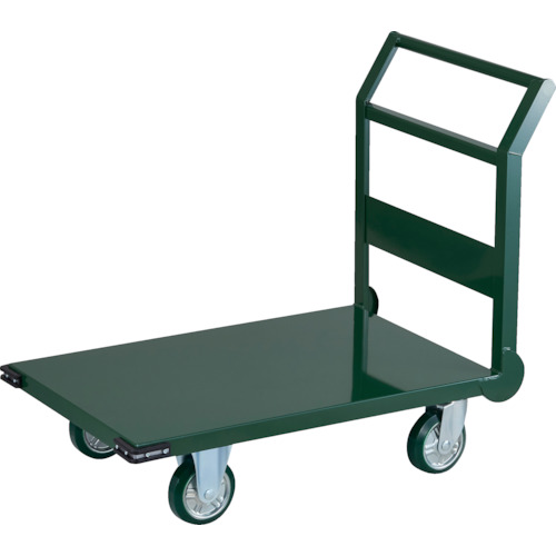 【ポイント10倍】トラスコ中山(株) TRUSCO 鋼鉄製運搬車 ハンドル側自在車輪 900X600 Φ150ウレタン車 緑 SH-2UC 【DIY 工具 TRUSCO トラスコ 】【おしゃれ おすすめ】[CB99]｜買援隊