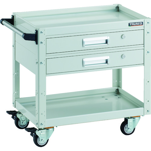 【ポイント10倍】トラスコ中山(株) TRUSCO ツールワゴン イーグルワゴン 600×400 2段引出付 ウレタン4輪自在 ホワイト EGW-662V2UJ-W 【DIY 工具 TRUSCO トラスコ 】【おしゃれ おすすめ】[CB99]