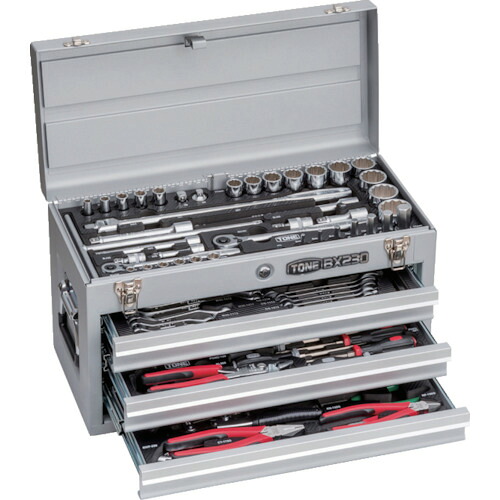【ポイント10倍】TONE 整備用工具セット ツールセット(シルバー仕様) 間口508×奥行232×高さ302mm TSXT950SV 【DIY 工具 TRUSCO トラスコ 】【おしゃれ おすすめ】[CB99]