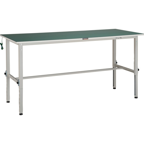 【ポイント10倍】トラスコ中山(株) TRUSCO 軽荷重作業台高さ調節式(150kg)AEM型 1800X900XH652～952 帯電防止マット張り ホワイト色 AEM-1809D_W 【DIY 工具 TRUSCO トラスコ 】【おしゃれ おすすめ】[CB99]｜買援隊