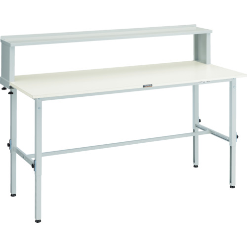 【ポイント10倍】トラスコ中山(株) TRUSCO 軽荷重作業台高さ調節式(150kg)AEM型 1800X750XH954～1254(全高) 上棚付 ホワイト色 AEM-1800YURB_W 【DIY 工具 TRUSCO トラスコ 】【おしゃれ おすすめ】[CB99]