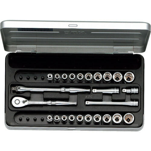 【ポイント10倍】京都機械工具(株) KTC 6.3sq.ソケットレンチセット(25点) 差込角6.35mm TB2X20B 【DIY 工具 TRUSCO トラスコ 】【おしゃれ おすすめ】[CB99]｜買援隊