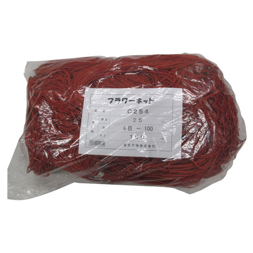 ★最大1500円OFFクーポン★東京戸張 フラワーネット Cタイプ 25cm角目 4目×100m [茶色/400d×24本撚り] C254 522264 [カラー:茶色] 【花 作物 野菜 倒伏 倒れ 防止 畑 菜園 圃場 菊 カーネーション 百合 ユリ 竜胆 リンドウ 葱 農業 資材 用品 】【おしゃれ おすすめ】[CB99