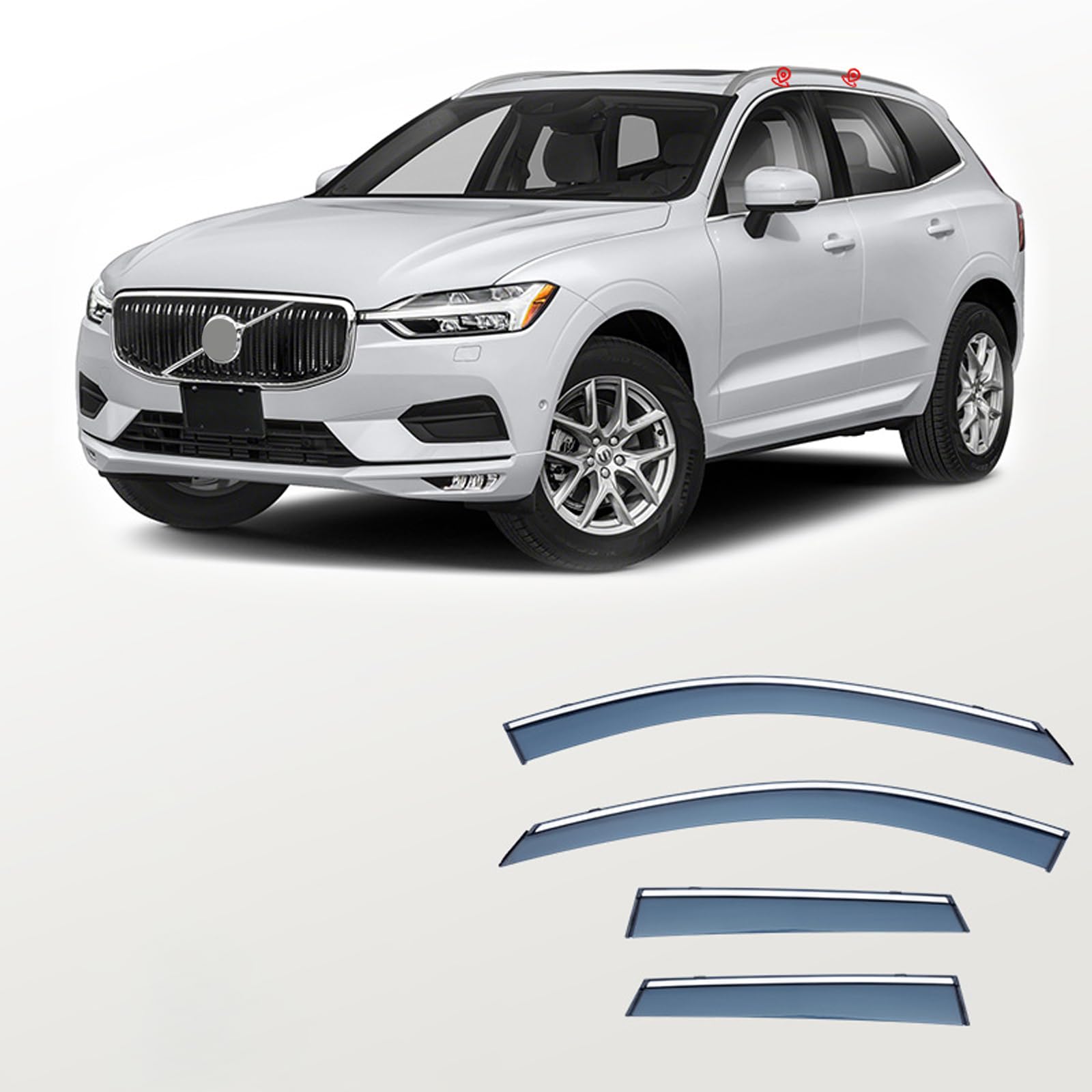 楽天市場】ボルボ XC60 ドアバイザー ドアパネル バイザー