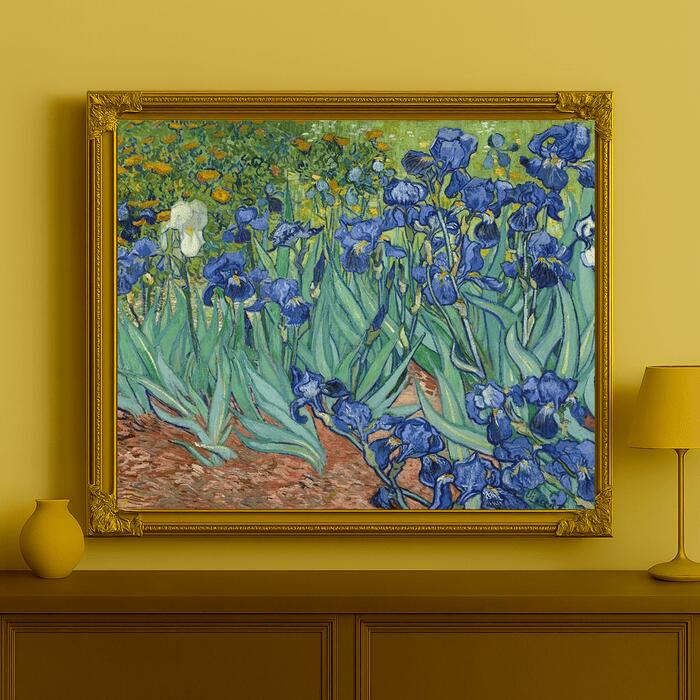 楽天市場】ゴッホ 絵画 アイリス F8号 送料無料 【複製】【美術印刷