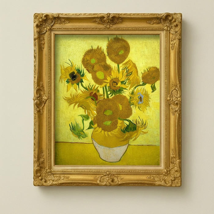 楽天市場】ゴッホ「ひまわり」 4号サイズ 立体複製名画 美術品