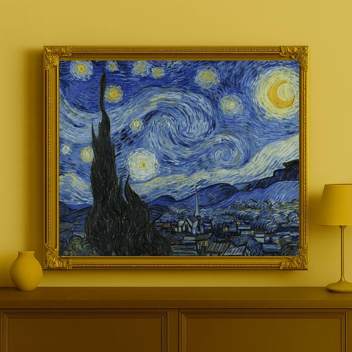 楽天市場】受注制作【大型新品】ゴッホ/星月夜/肉筆複製画模写/サイズ