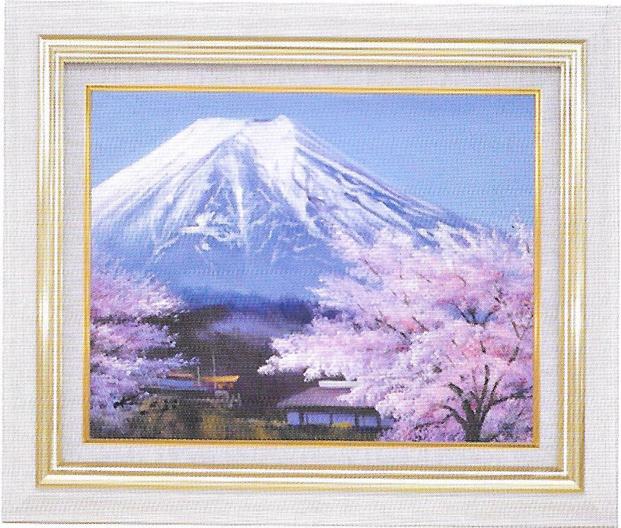 楽天市場】【送料無料】絵画□宮田将司□花（背景青） F6□油絵□風景