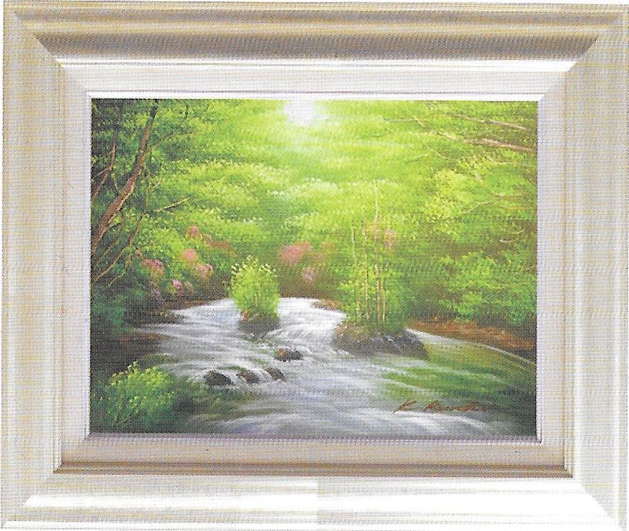 楽天市場】絵画 大森啓助 油絵・油彩画 『風景』 山 川 海 海岸 空